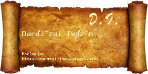 Darázsi Iván névjegykártya